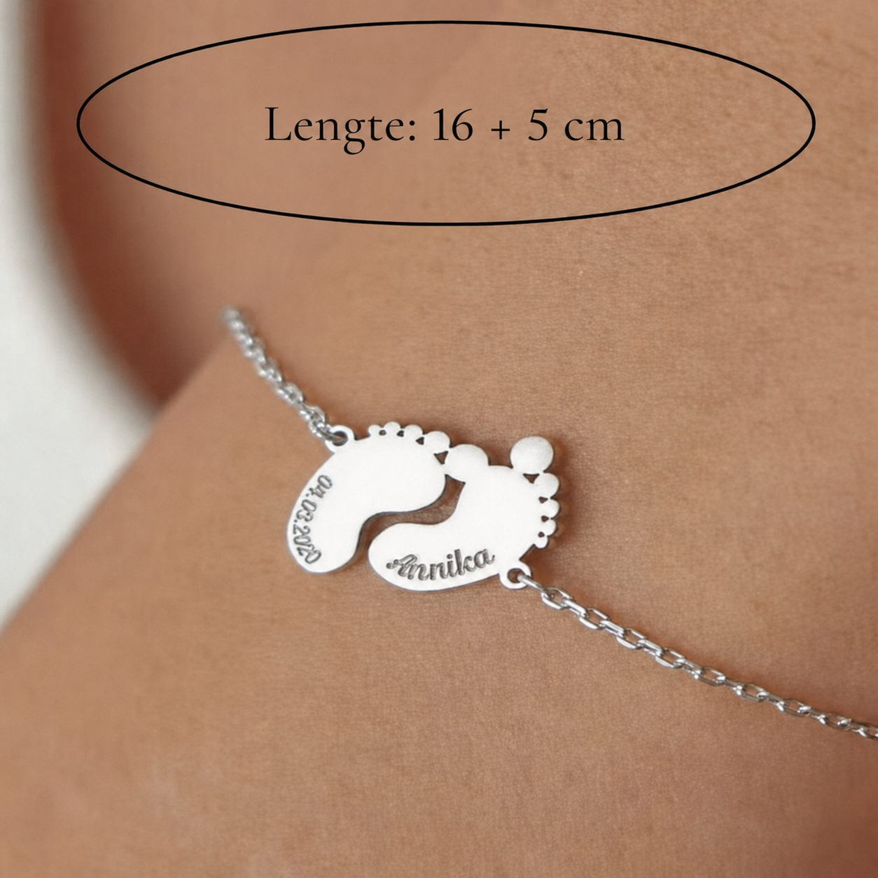 ForeverSteps | Gepersonaliseerde Armband met Babyvoetjes