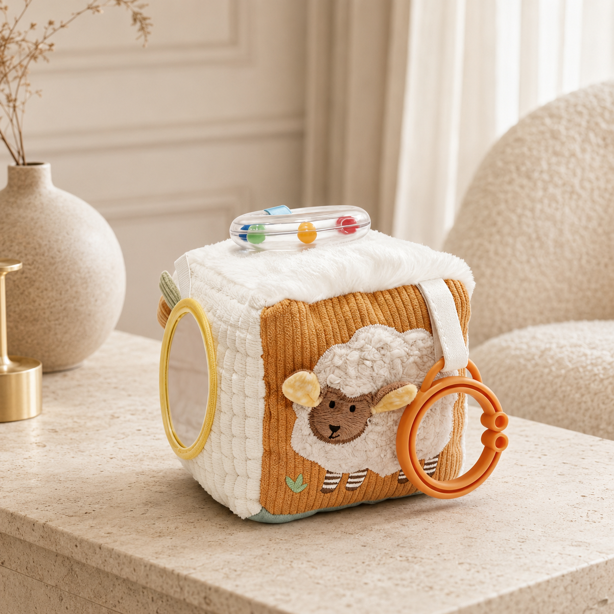 SoftCube | Zacht sensorisch activiteitenkubus voor baby’s