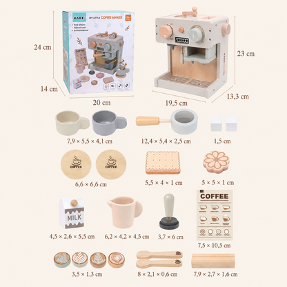 LatteDream | houten koffiezetapparaat speelset voor kinderen