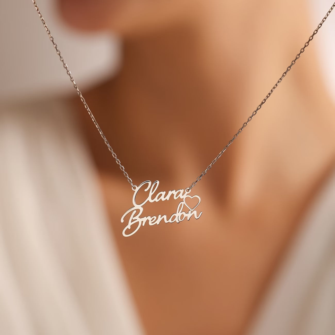 EverCharm | Gepersonaliseerde dubbele naam ketting