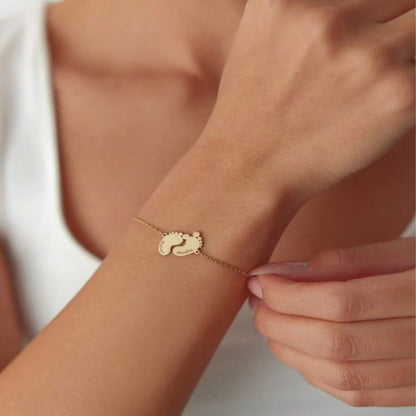 ForeverSteps | Gepersonaliseerde Armband met Babyvoetjes