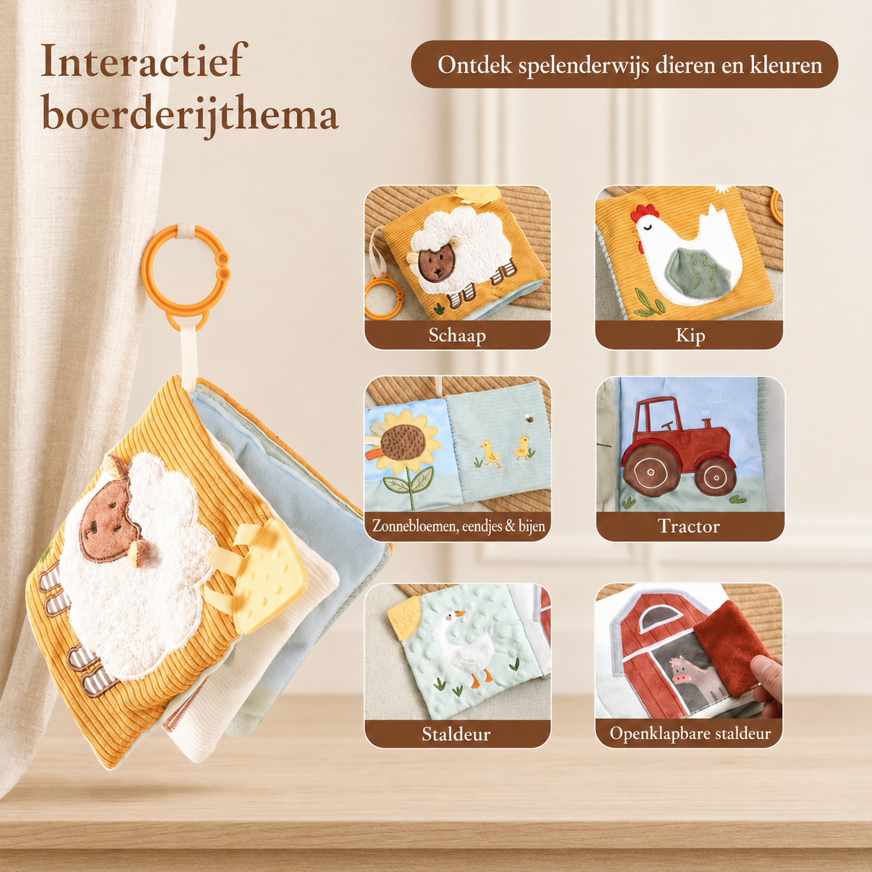 SoftStory | Sensorisch stoffen babyboekje