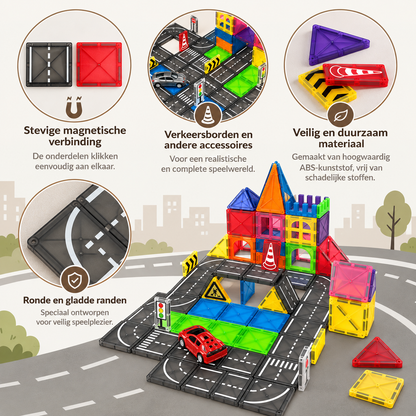 MagnaCity | Magnetische bouwset (90 stuks)