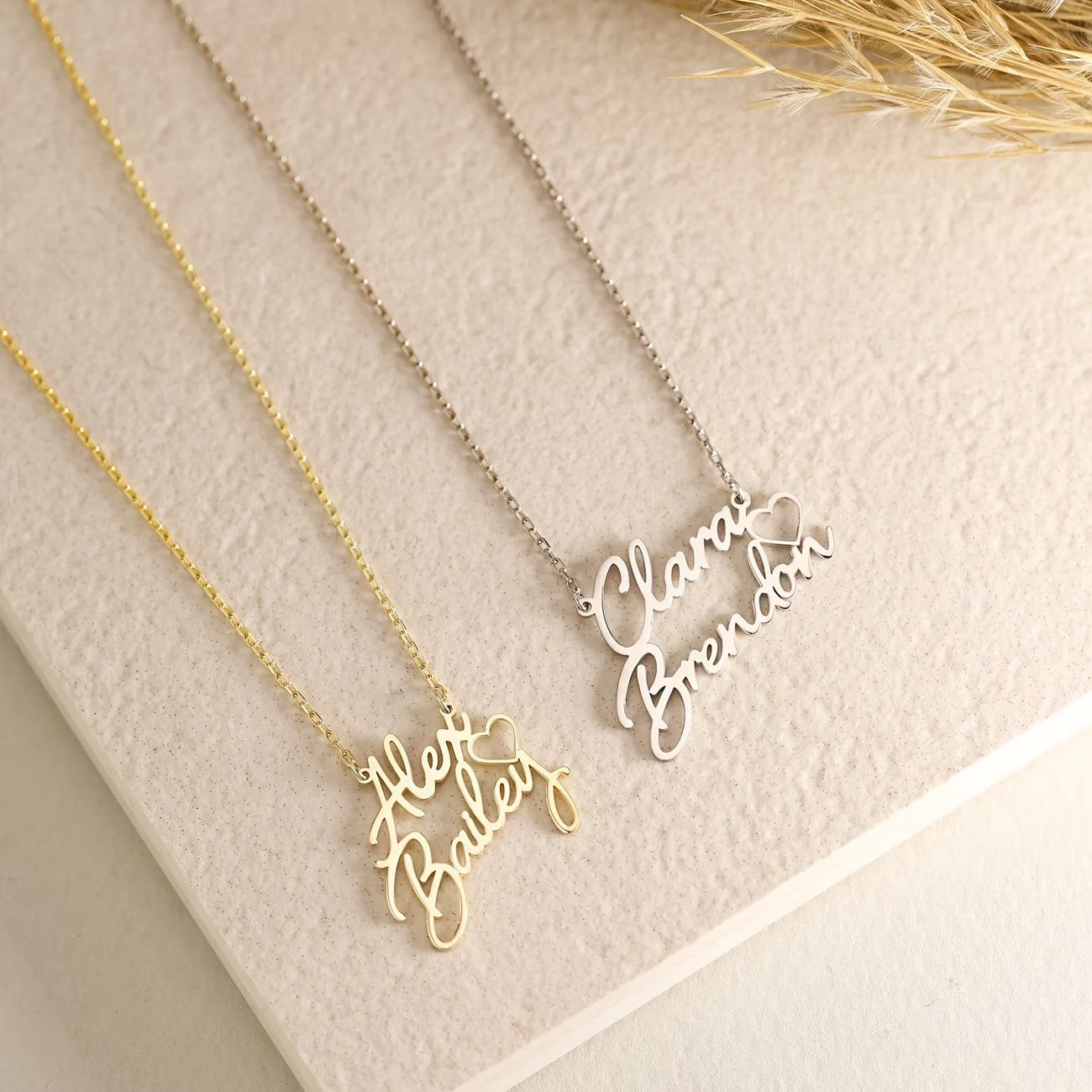 EverCharm | Gepersonaliseerde dubbele naam ketting
