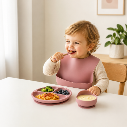 TinyTasters | Premium Siliconen Eetset voor Baby’s & Peuters