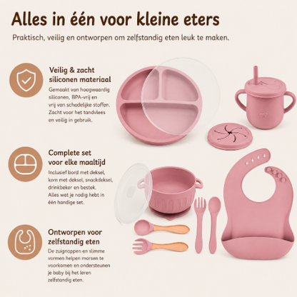 TinyTasters | Premium Siliconen Eetset voor Baby’s & Peuters