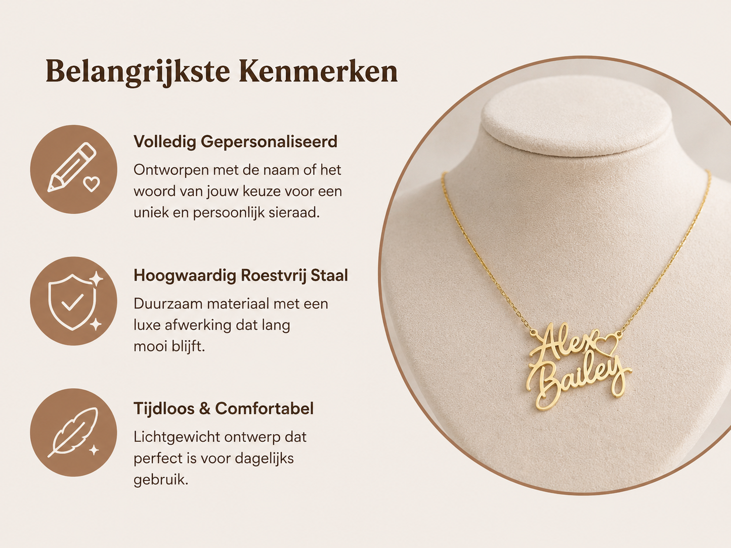 EverCharm | Gepersonaliseerde dubbele naam ketting