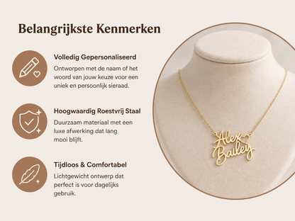 EverCharm | Gepersonaliseerde dubbele naam ketting