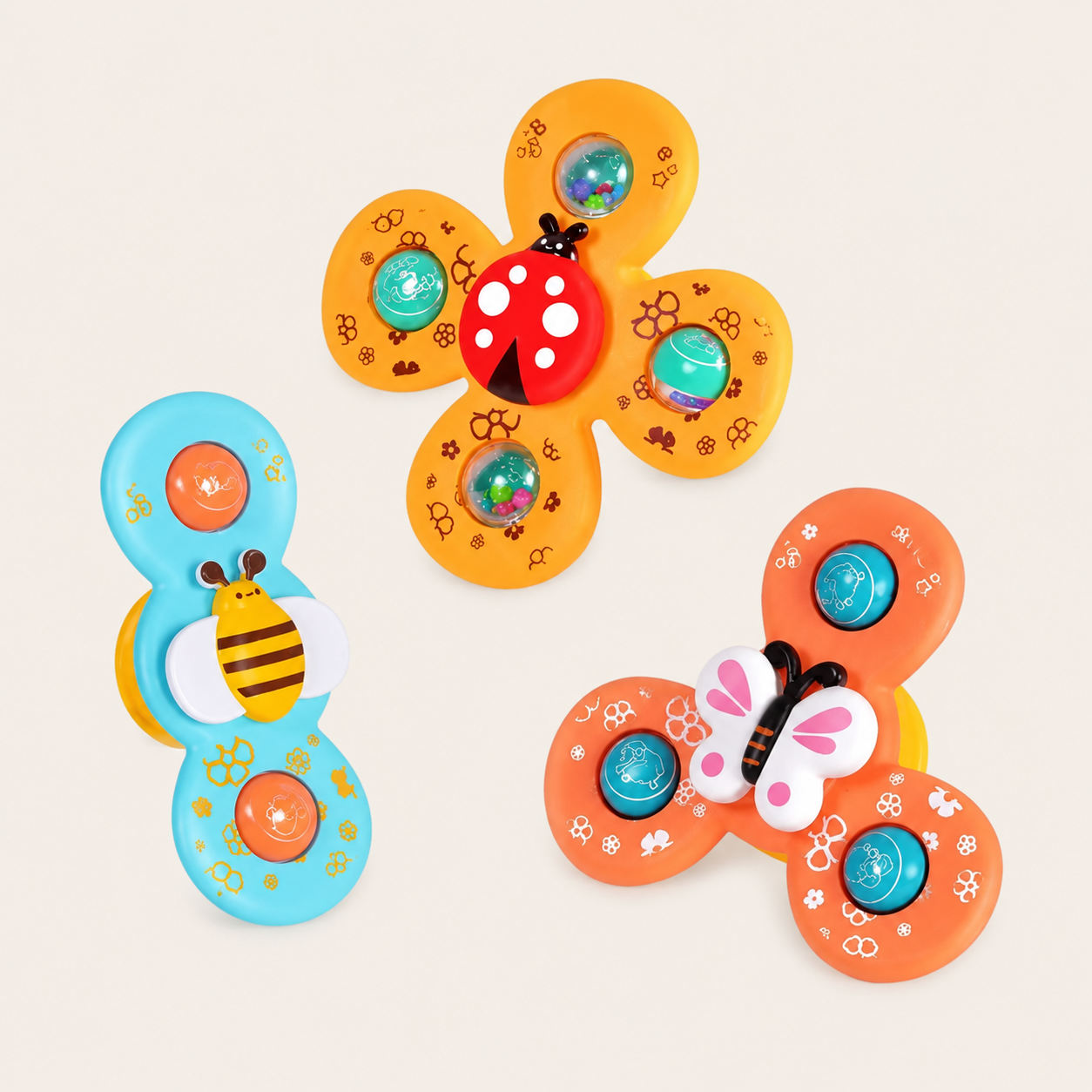 SpinnyBuddies | Educatieve Zuignap Bad- & Raamspinners