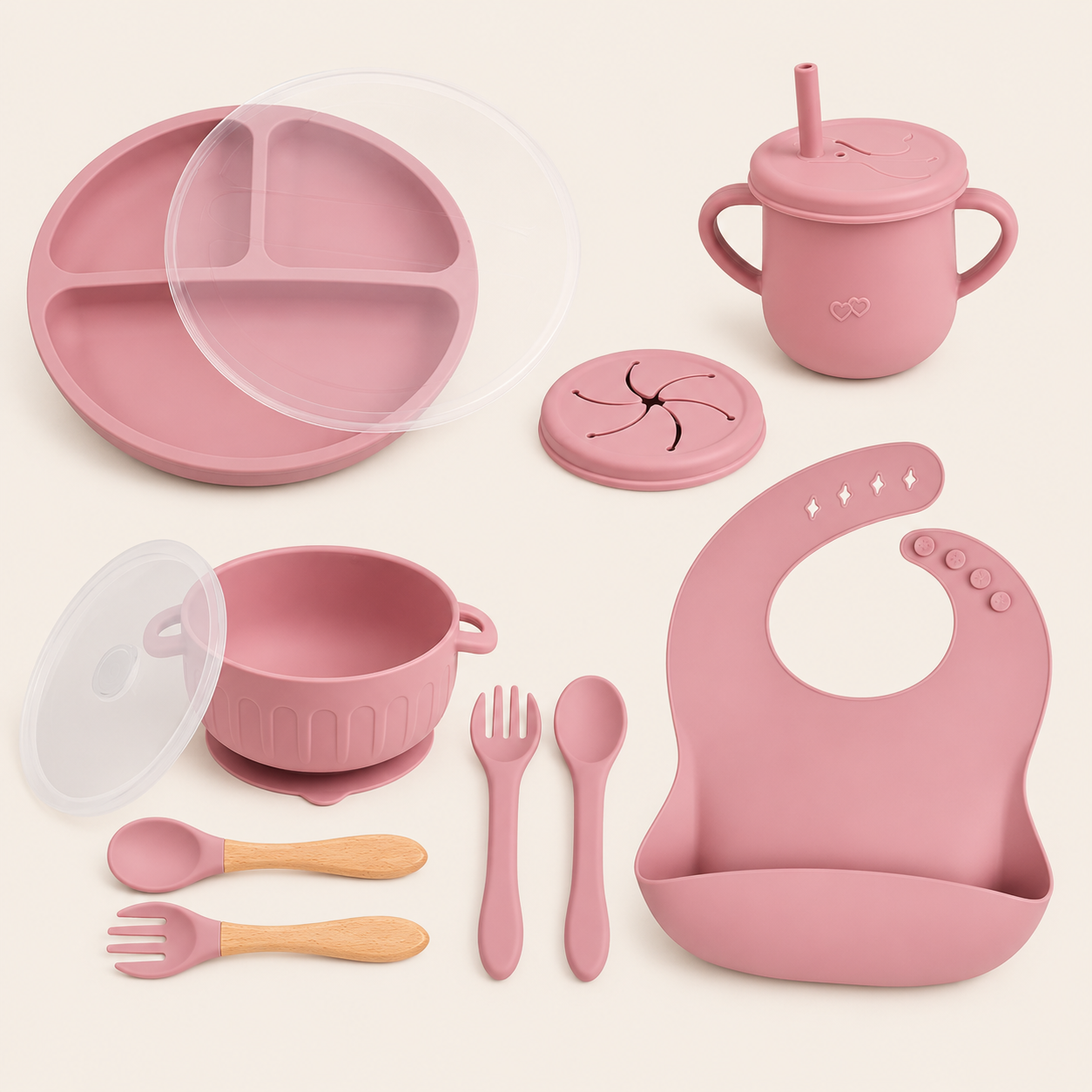 TinyTasters | Premium Siliconen Eetset voor Baby’s & Peuters