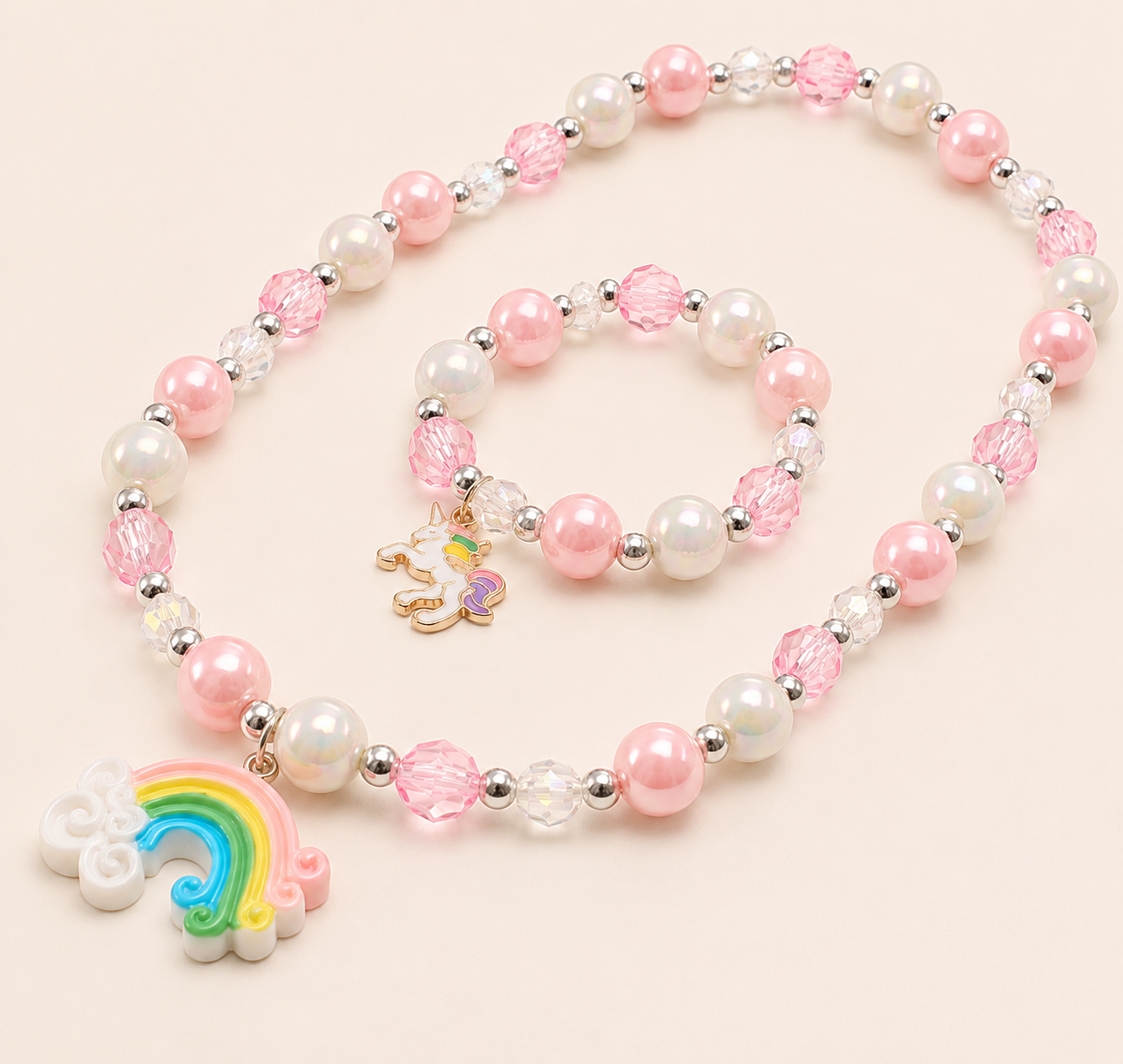 SparkleMagic | Regenboog & Eenhoorn Sieradenset