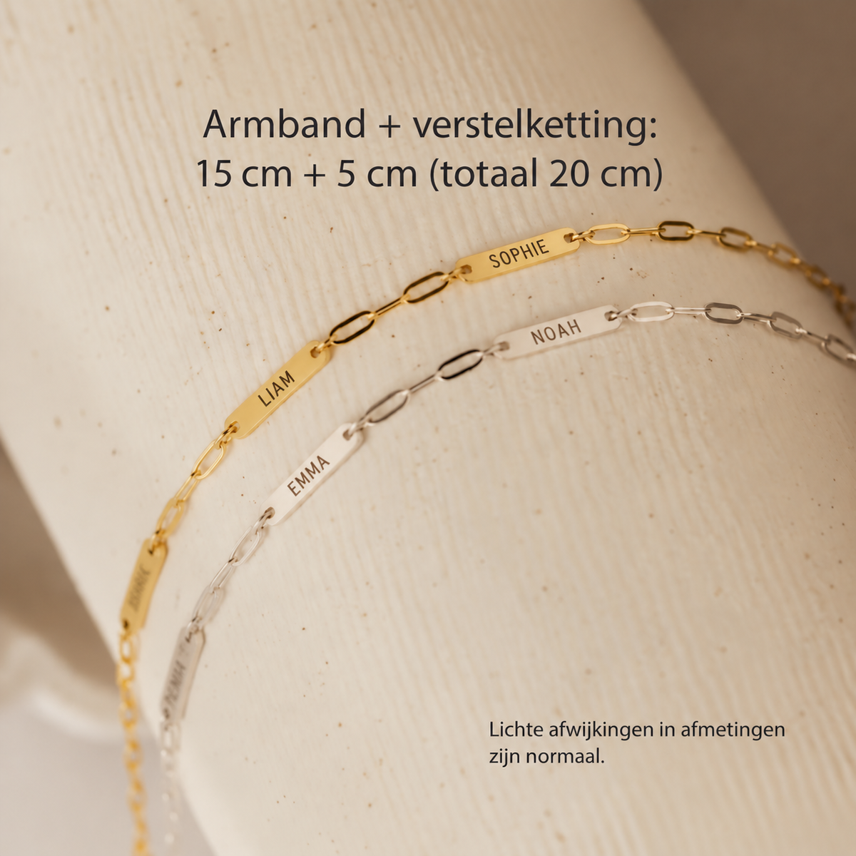 Amori | Gepersonaliseerde armband met gegraveerde namen