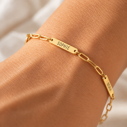 Amori | Gepersonaliseerde armband met gegraveerde namen