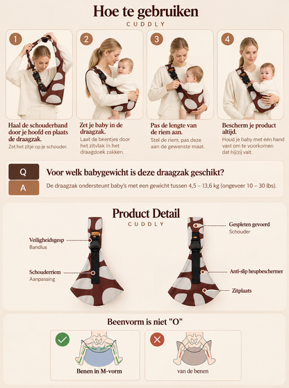 Cuddly | Verstelbare kinderdrager voor comfortabel dragen