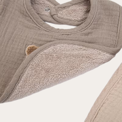 BearBloom | Premium Hydrofiele Slabbertjes (3-delige Set)