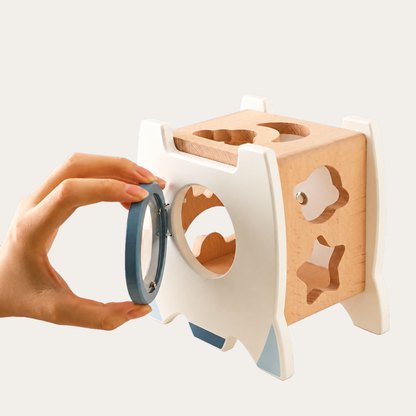 RocketTale | Houten raketpuzzel & activiteitenspeelgoed
