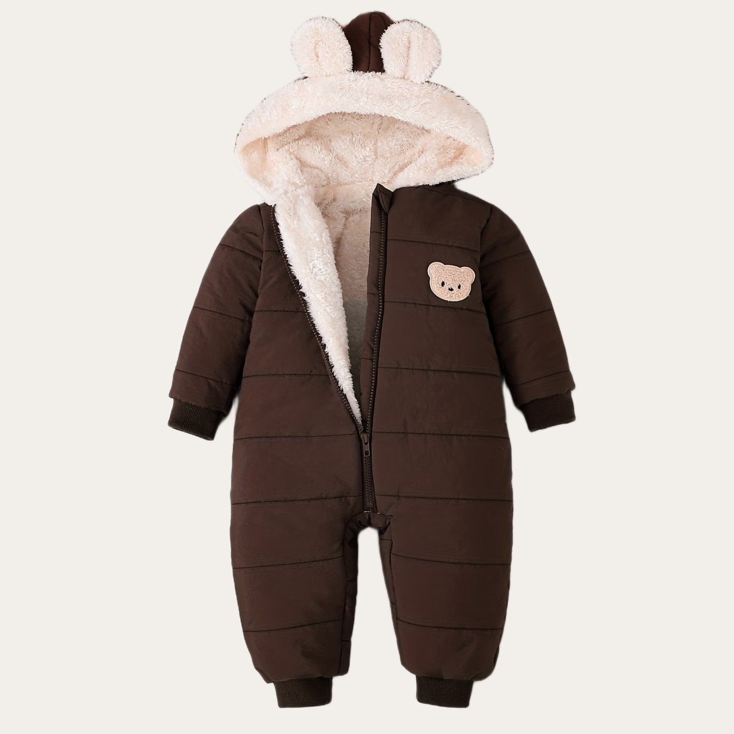 SnowNest | Warme teddygevoerde winteroverall met capuchon