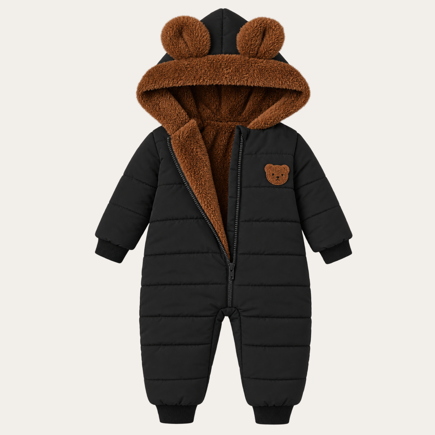 SnowNest | Warme teddygevoerde winteroverall met capuchon