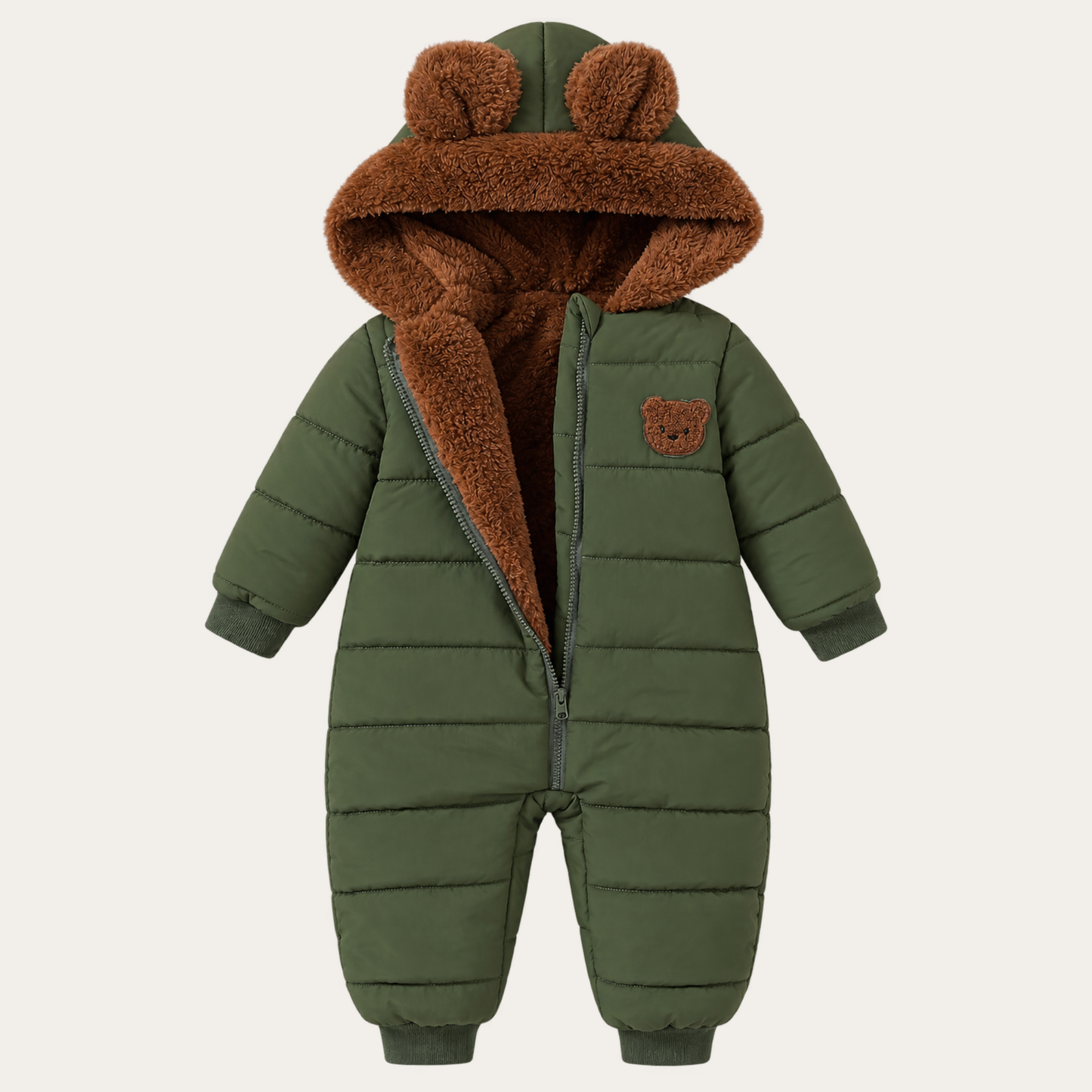 SnowNest | Warme teddygevoerde winteroverall met capuchon