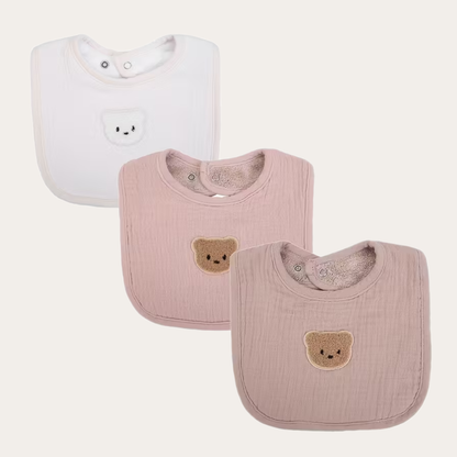 BearBloom | Premium Hydrofiele Slabbertjes (3-delige Set)