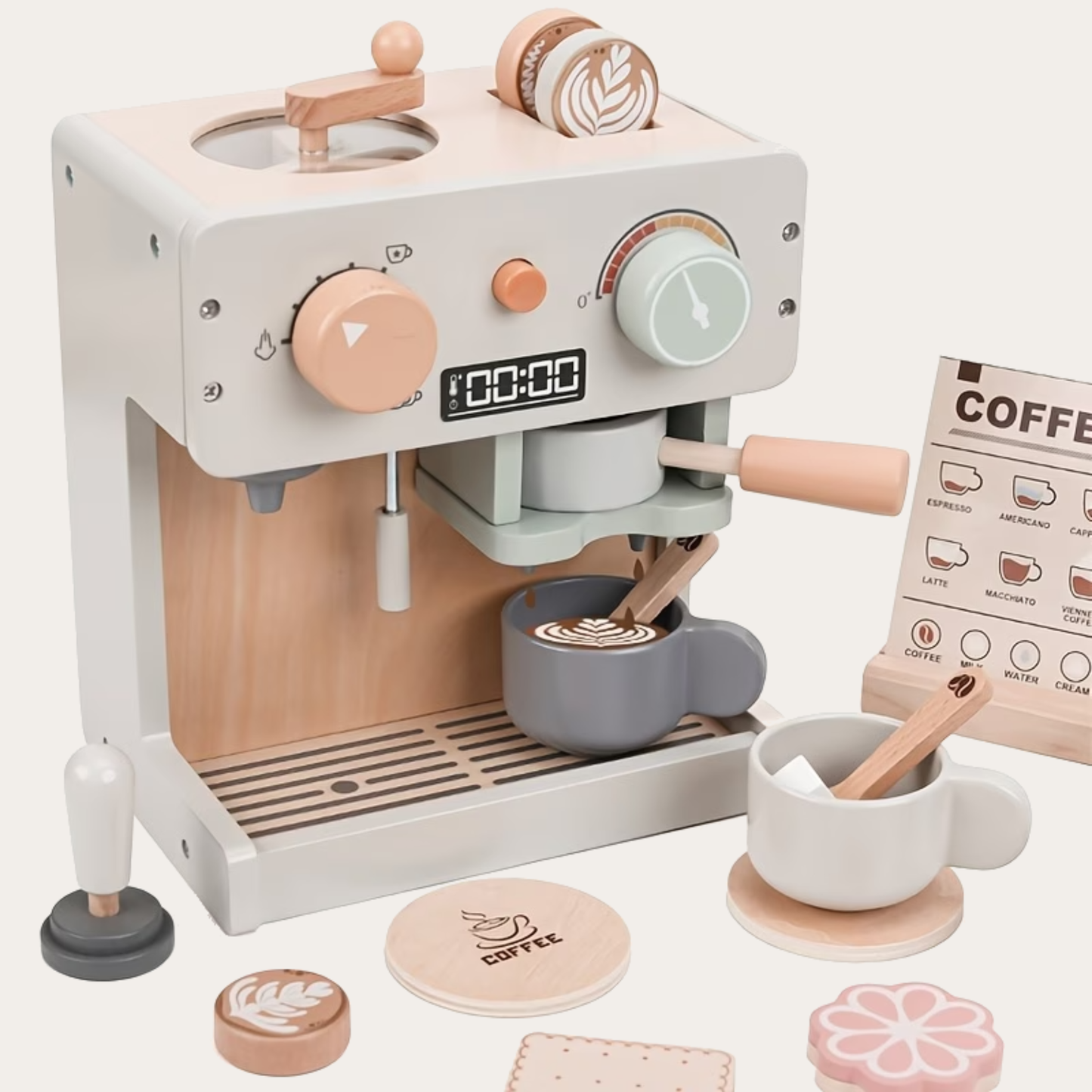LatteDream | houten koffiezetapparaat speelset voor kinderen
